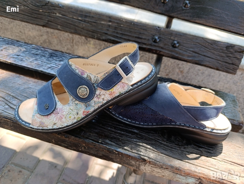 Сандали 41 номер сини естествена кожа 30лв, снимка 1
