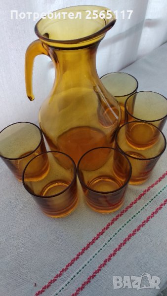 Италиански сервиз дуралекс 6 чàши и графа тип кана , снимка 1