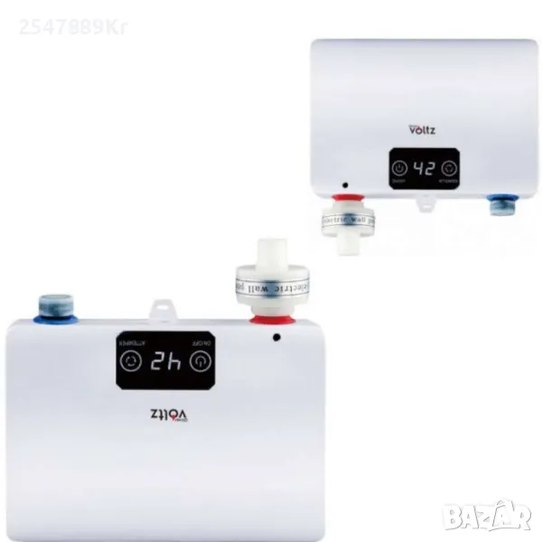 Проточен бойлер, 5500W, до 55° Сензорен панел, Бял, снимка 1