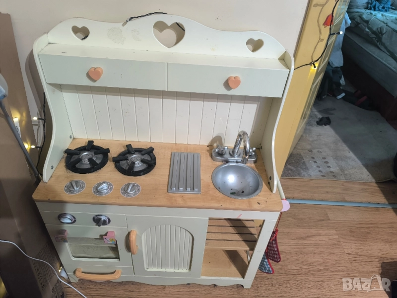 детска кухня Англия дървена 92 см , снимка 1