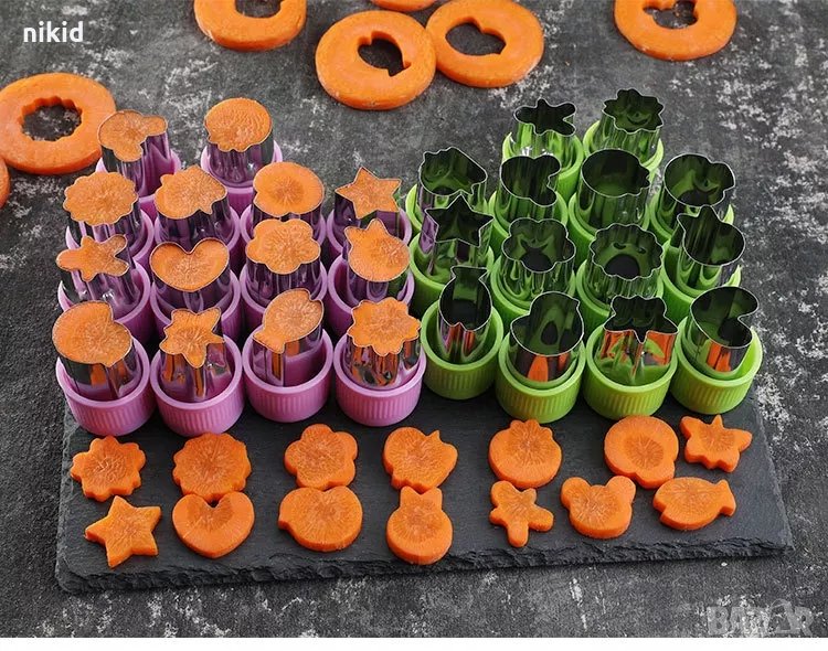 9 бр малки дълбоки метални резци форми пепа пиг за плодове зеленчуци тесто шишчета хапки декорация, снимка 1