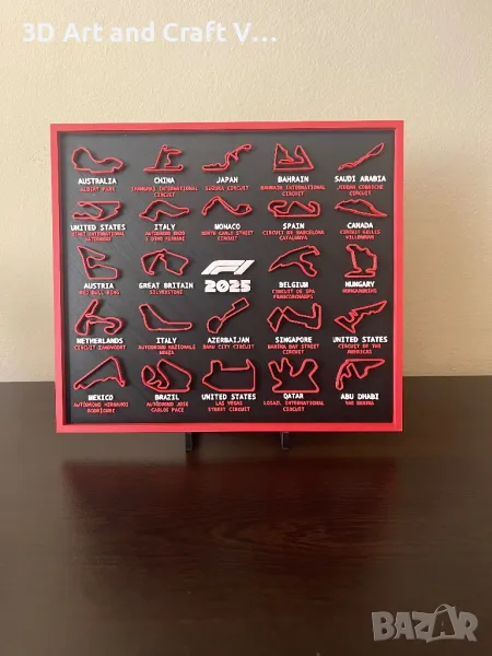 Декоративна табела – F1 Календар 2025 , снимка 1