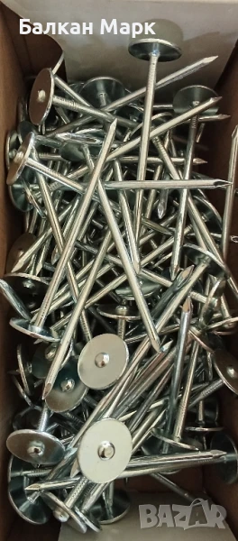 Пирони, гвоздеи 3,1×80 mm – пирони с широка шайбовидна глава (DIN 1144),за ПДЧ,OSB, шперплат, снимка 1