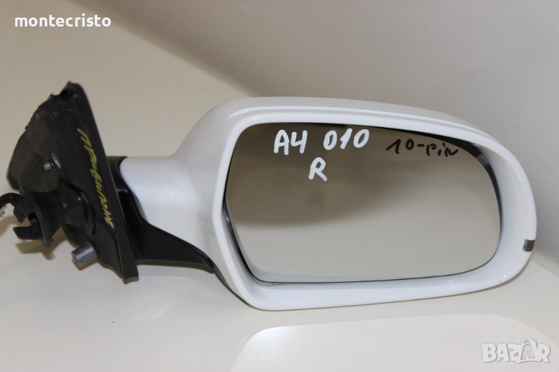 Дясно огледало Audi A4 B8 (2007-2010г.) прибиране прибиращо 10 пина електрическо, снимка 1
