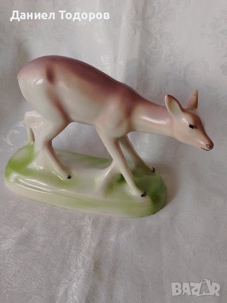 Стара Българска  Порцеланова Фигура - Сърна - с Маркировка, снимка 1