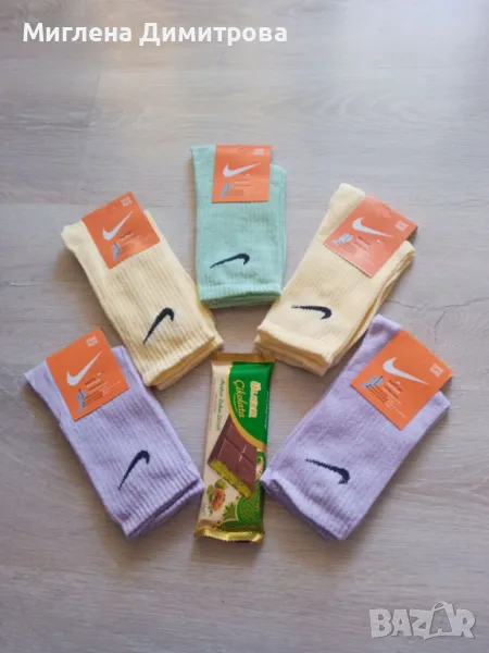 Промо комплект - 5 чифта чорапи Nike + дубайски шоколад , снимка 1