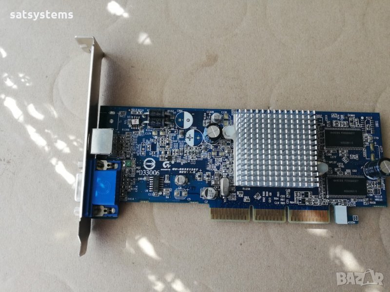 Видео карта ATi Radeon Gigabyte R9200 SE 128MB DDR 64bit AGP, снимка 1