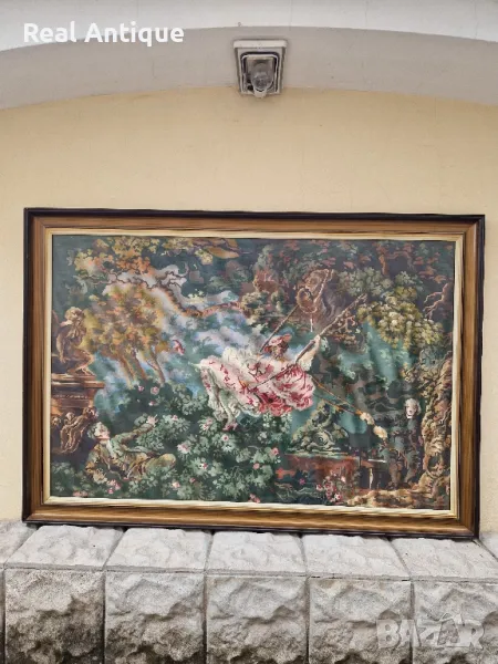 Огромен изключително красив антикварен колекционерски холандски гоблен , снимка 1