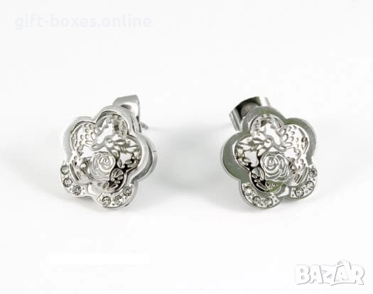 Нежни стоманени обеци модел "ЦВЕТЕ", снимка 1