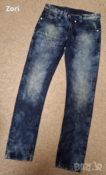 СТРАХОТНИ мъжки дънки с изтъркан и накъсан ефект, снимка 1