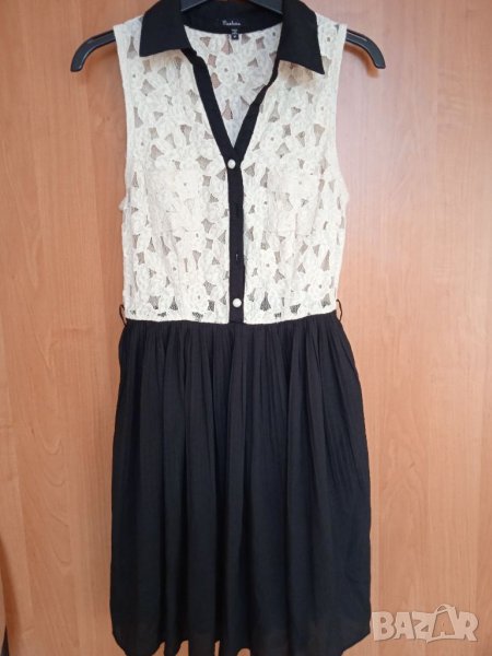 Рокля плисе и дантела, снимка 1