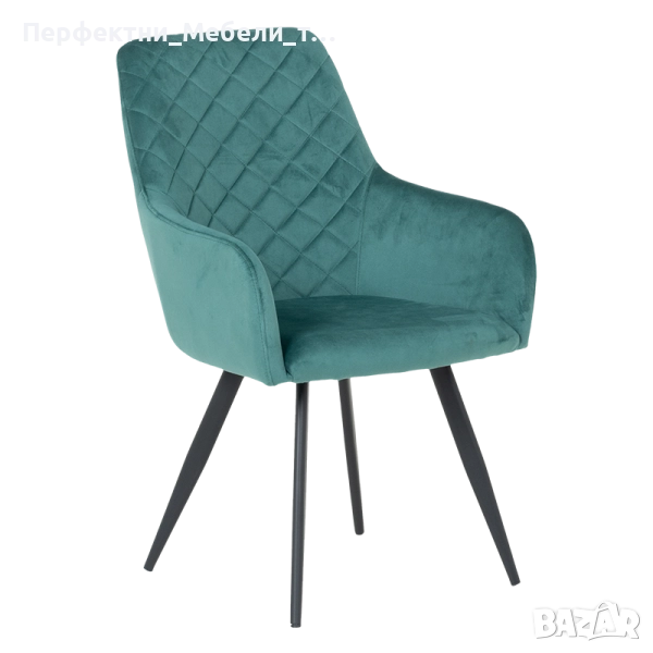 Плюшено кресло,трапезарен стол с подлакътници с плюш,удобен стол за заведение, снимка 1