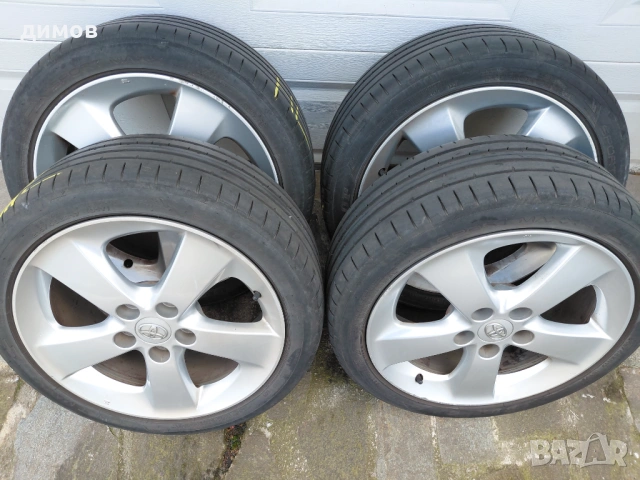 Оригинални ляти джанти 17-ки с летни гуми , снимка 2 - Гуми и джанти - 54090265