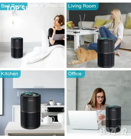 Пречиствател на въздух AIRTOK 2 бр. за страдащи от алергии с функция за аромат 99,97% пречистване, снимка 6 - Овлажнители и пречистватели за въздух - 48933349