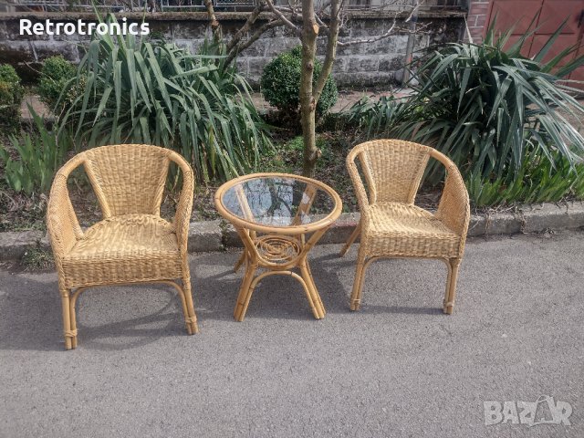 Ратанови  столове и маса, снимка 9 - Градински мебели, декорация  - 40040368