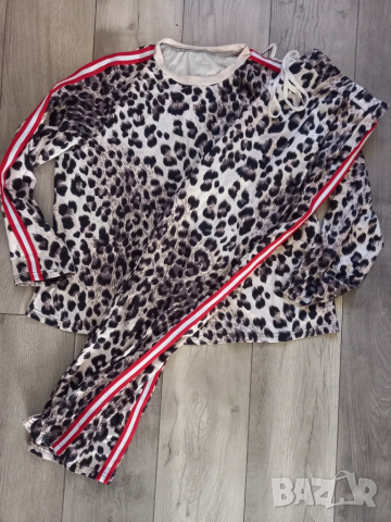 Дамски екип с леопардов принт размер 2ХЛ , снимка 2 - Спортни екипи - 52117141