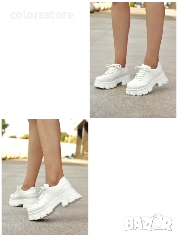 Равни обувки - бяла кожа - DTV88 