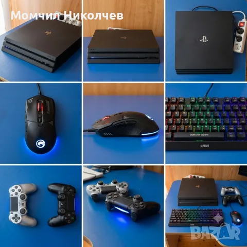Супер пакет за игри: PlayStation 4 Pro + Мишка Мarvo + RGB Клавиатура + 2 Контролера