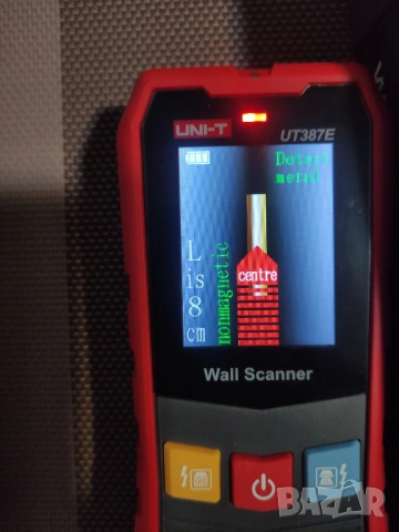 Скенер за стена Тестер Детектор на напррежение, метал, дърво UNI-T UT387E, снимка 5 - Други инструменти - 53238715