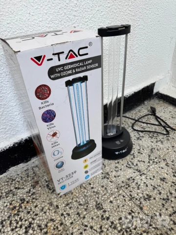  UV-C Лампа с Озон и Радарен Сензор - V-TAC VT-3229, За Стерилизация на Ново Ниво!, снимка 5 - Лед осветление - 51127309