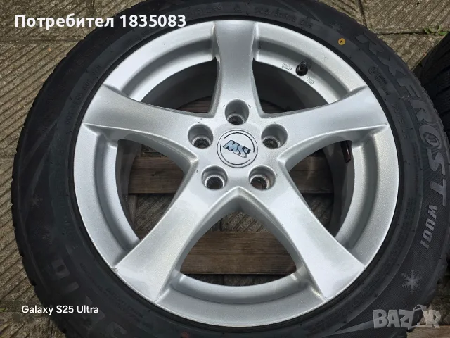 Лети джанти 16ки 5х108 Borbet + зимни гуми 205/55/16 RoadX, снимка 4 - Гуми и джанти - 56246312