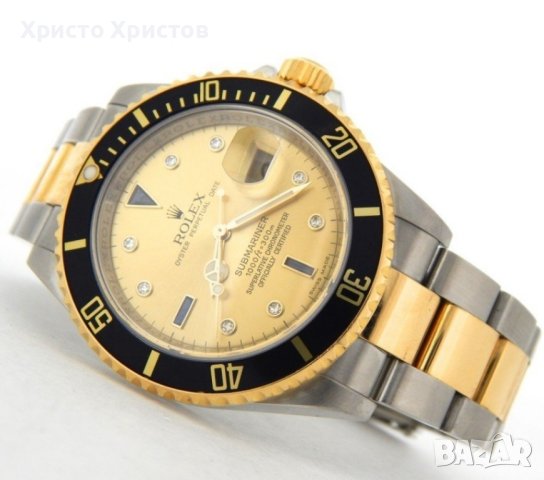 Мъжки часовник Rolex Submariner Two-Tone  Champagne Diamond 16613T, снимка 6 - Мъжки - 41978192