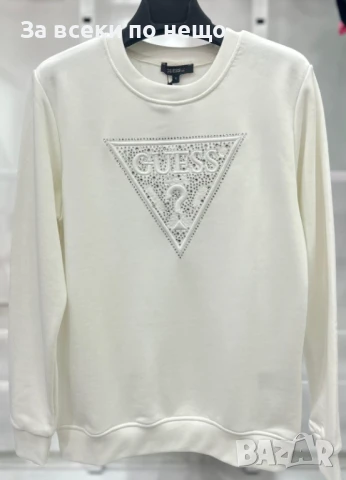 Guess Дамска Блуза С Дълъг Ръкав С бродирано Лого Гес - 2 Налични Цвята Код A834, снимка 3 - Блузи с дълъг ръкав и пуловери - 51384178