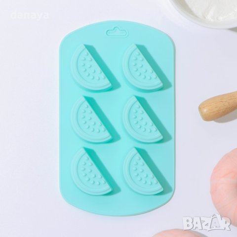 4180 Силиконова форма за бонбони и лед Резенчета Лимон, снимка 3 - Форми - 42862460