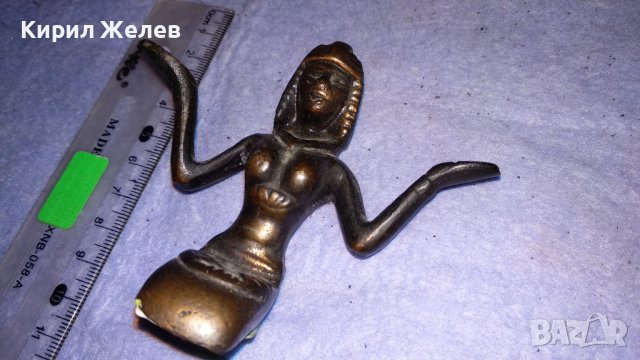 Стара ОЛОВНА СТАТУЕТКА ЕГИПЕТСКО БОЖЕСТВО ФИГУРКА СУВЕНИР за КОЛЕКЦИЯ ТЕМАТИЧЕН ИНТЕРИОР 10550, снимка 5 - Декорация за дома - 38892530