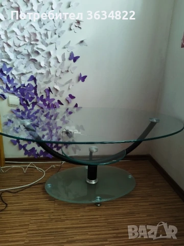 Стъклена холна масичка , снимка 1