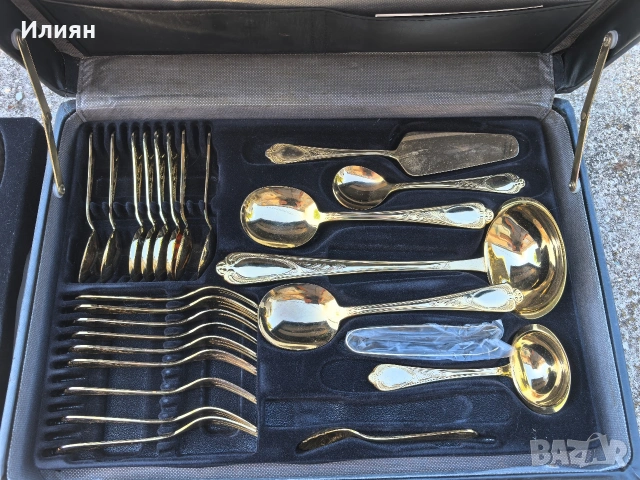 Комплект прибори за хранене, снимка 4 - Прибори за хранене, готвене и сервиране - 54362399