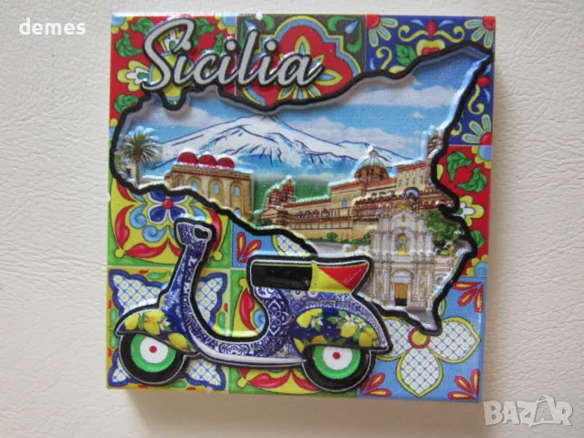 Магнит от Сицилия, Италия, снимка 3 - Колекции - 48072524