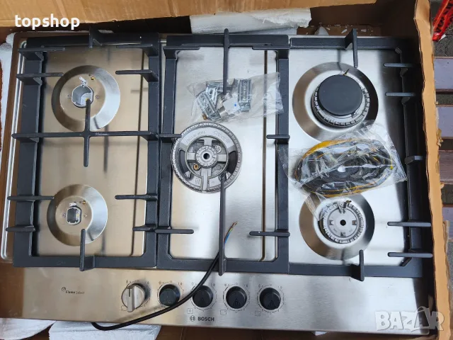 Нов Газов плот за вграждане Bosch Series 6 PCQ7A5I90 / 01 (75 см, Инокс)  