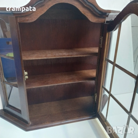 НАЙ ДОБРАТА ОФЕРТА Стара немка дървена Витрина ,етажерка,шкаф за стена , снимка 7 - Антикварни и старинни предмети - 52612511