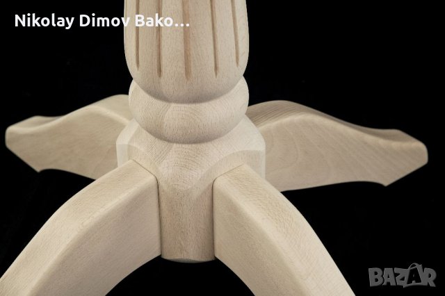 Дървена основа за маса / Крак за маса от бук / стругован крак, снимка 3 - Маси - 31999037