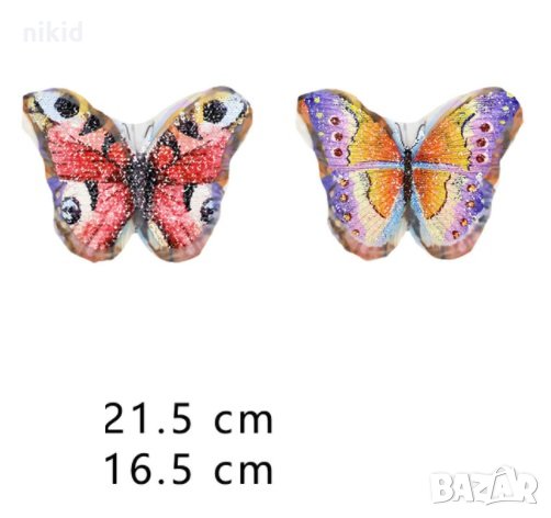 Пеперуда Голяма апликация за дреха обръщаща променяща сменящи си цвета двустранни пайети за дреха, снимка 2 - Други - 31428340