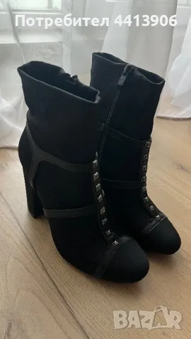 Черни дамски боти, снимка 4 - Дамски боти - 50023692