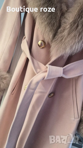 дамско палто с ест.косъм , снимка 4 - Якета - 53253032