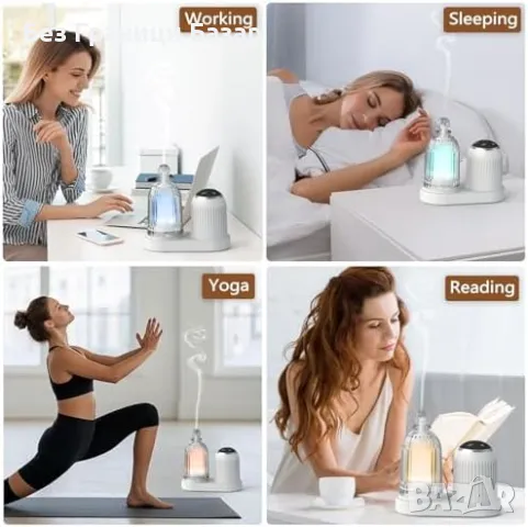 Нов Ултразвуков дифузер с музика, светлина и аромат за дом спа арома, снимка 7 - Други стоки за дома - 49714415