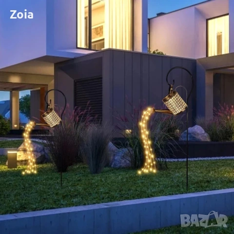 Соларна лампа във формата на лейка - декоративно осветление за градината, снимка 2 - Други - 54020205