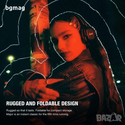 Marshall Major V On Ear безжични Bluetooth слушалки, снимка 5 - Bluetooth слушалки - 53930184