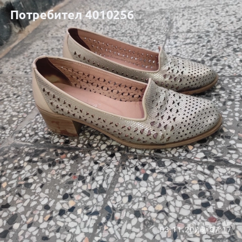 ПОДАРЯВАМ ДАМСКИ ОБУВКИ ЕСТЕСТВЕНА КОЖА Н.40, снимка 3 - Дамски обувки на ток - 52271472