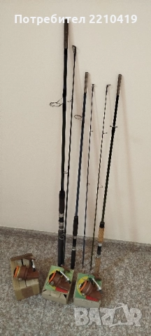 три въдици и макари Germina , снимка 10 - Макари - 52390637