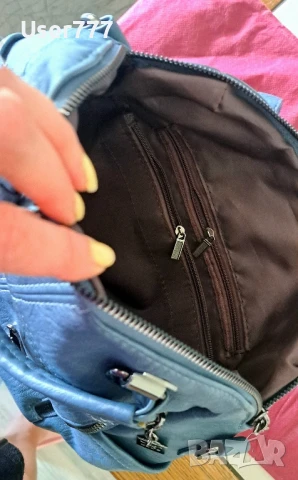 Нова дамска раничка и чанта 2 в 1 с много прегради и ципове, снимка 6 - Чанти - 50807349