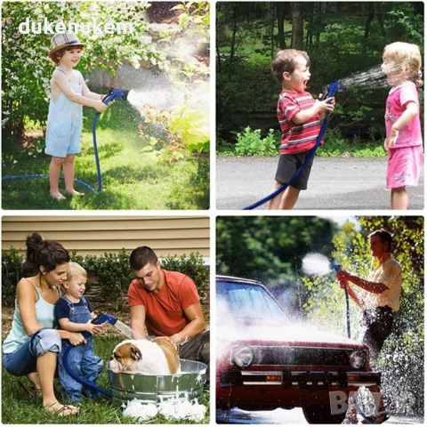 Разтегаем градински маркуч, 30 метра, с пистолет, снимка 7 - Градински инструменти - 52195242