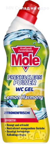 Mole WC гел Lemon Harmony, 700ml, снимка 1 - Препарати за почистване - 49221180