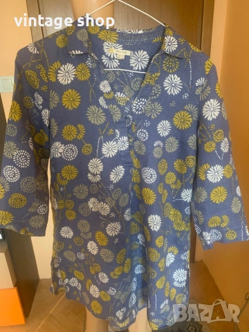 Ленена рокля( туника) с флорален десен, снимка 8 - Рокли - 53899108