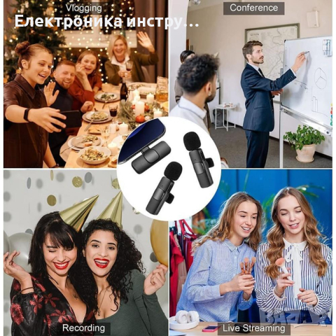 2бр безжични микрофони K9 с професионален клас, снимка 4 - Микрофони - 44684497