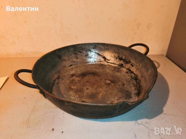 медна тава с железни дръжки 16