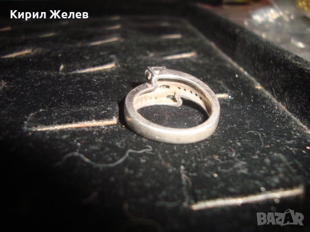 СРЕБЪРЕН ПРЪСТЕН СРЕБРО ПРОБА 925 МАРКИРАНО с МИНИАТЮРНИ ФАСЕТ ЦИРКОН КАМЪНИ 9488, снимка 12 - Пръстени - 31247168